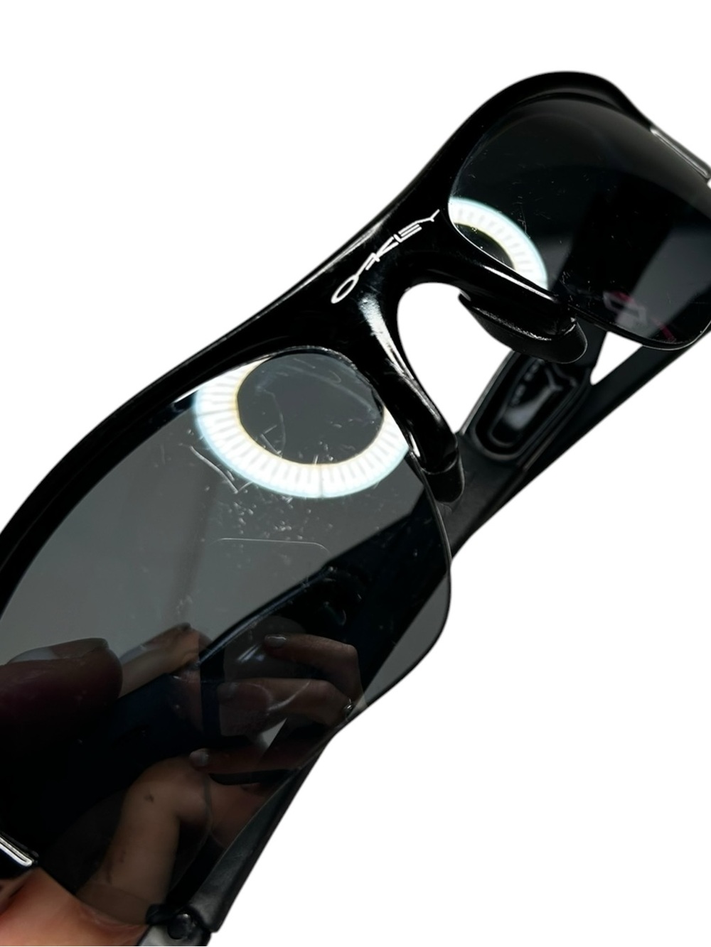 Oakley Flak Jacket XLJ 1.0 Sunglasses Black 12-903 63-14 Vintage Sport Wrap - Picture 11 of 12
